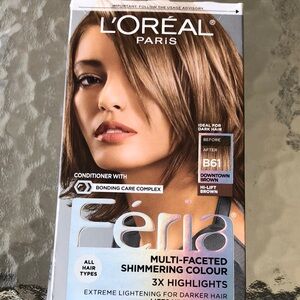 L'Oreal Paris Feria Multi-Faceted Shimmering Permanent Hair Color, B61 Downtown